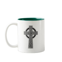 Celtic Cross - Silver Coffee Mug