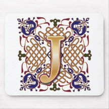 Celtic Design Letter J Mousemat