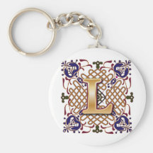Celtic Design Letter L Keychain