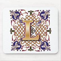Celtic Design Letter L Mousepads