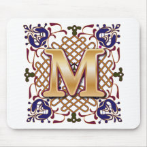 Celtic Design Letter M Mousepad