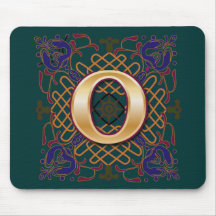 Celtic Design Letter O Mousepads