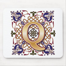 Celtic Design Letter Q Mousemat