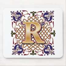 Celtic Design Letter R Mousepads