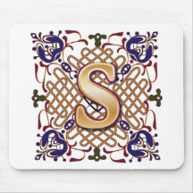 Celtic Design Letter S Mousepads