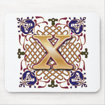 Celtic Design Letter X Mousemats