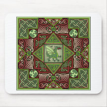 Celtic Dragon Labyrinth Mousemat