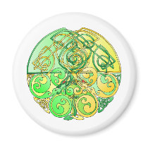 Celtic DragonsYellow-Green Fridge Magnets