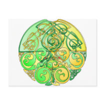 Celtic DragonsYellow-Green Post Cards