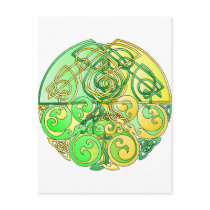 Celtic DragonsYellow-Green Postcard