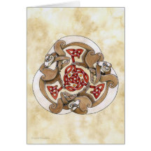 Celtic Ferret Triskel Cards