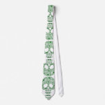 Celtic Gaelic Irish Elements Skull Montage Tie