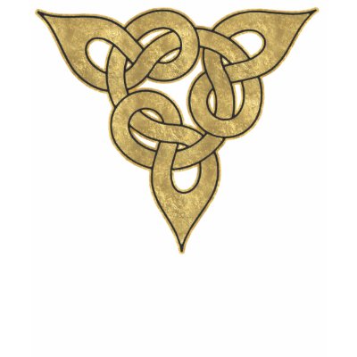 Celtic Gold Knotwork Tee Shirt by Spice