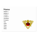 CELTIC HEART,black and white  yellow Business Card