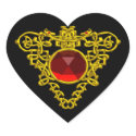 CELTIC HEART ,black stickers