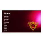 CELTIC HEART, Red Ruby ,Burgundy Business Card