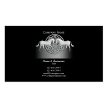 Celtic horse business marketing black silver business card