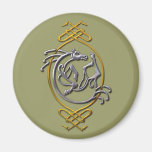 Celtic Horse - silver and gold Refrigerator Magnets