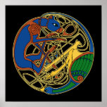 Celtic Hound and Bird Celtic Art Prints