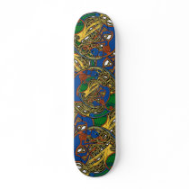 Celtic Hound and Bird Design Skateboards
