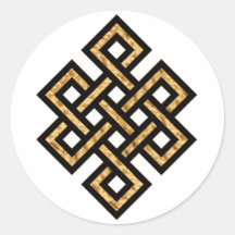 Celtic Knot 10 Gold Round Stickers
