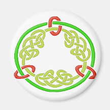 Celtic Knot 7 Green Magnets