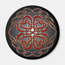 Celtic knot Hearts Fridge Magnets