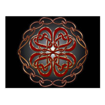 Celtic knot Hearts Postcard