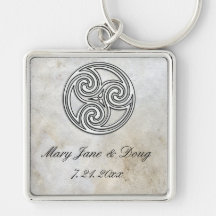 Celtic Knot Keychain on Parchment Paper