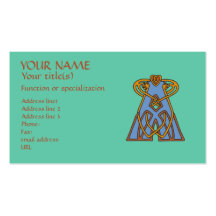 Celtic Knot letter initial monogram A Business Card Template