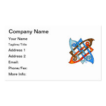 Celtic Knot of the Elements-Earth,Air,Fire,Water Business Card Template