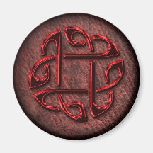 Celtic knot on genuine leather magnet