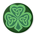 Celtic Knot Shamrock magnets