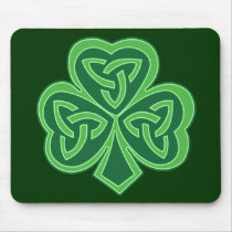 Celtic Knot Shamrock Mouse Pads