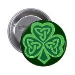 Celtic Knot Shamrock Pinback Button