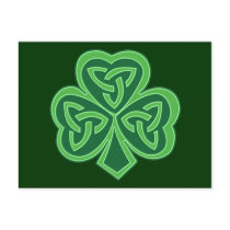 Celtic Knot Shamrock Postcard