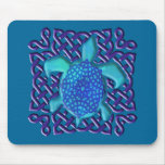 Celtic Knot Turtle (Blue) Mousepad
