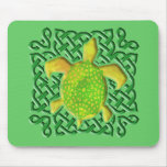 Celtic Knot Turtle (Green) Mousepad