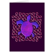 Celtic Knot Turtle (Purple) Cards