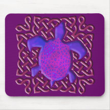 Celtic Knot Turtle (Purple) Mousepad