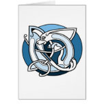 Celtic Knotwork Design - Blue Dog cards