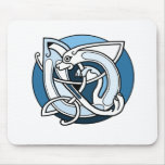 Celtic Knotwork Design - Blue Dog mousepads