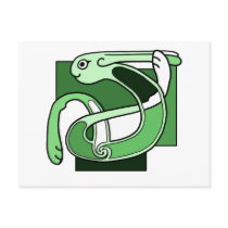 Celtic Knotwork Design - Green Rabbit