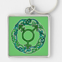 Celtic Knotwork Transgender Symbol Keychain