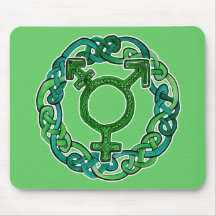 Celtic Knotwork Transgender Symbol Mouse Pad