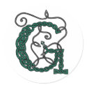 Celtic Letter G stickers