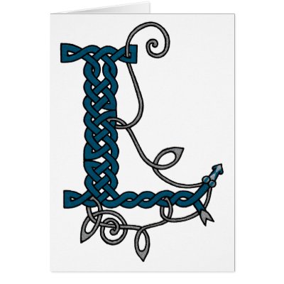 Celtic Letter L card by haidabeaver