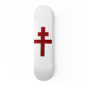 Celtic Lorraine Cross skateboard
