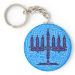Celtic Menorah Keychain