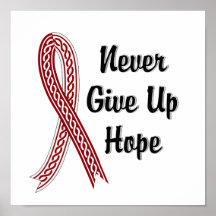 Celtic Never Give Up Hope Head and Neck Cancer Print